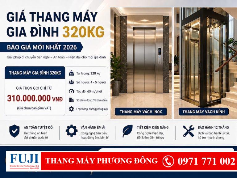 Giá thang máy gia đình 320kg
