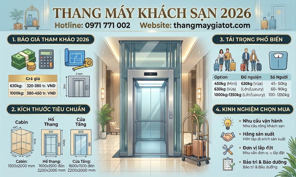 Thang máy khách sạn 2026